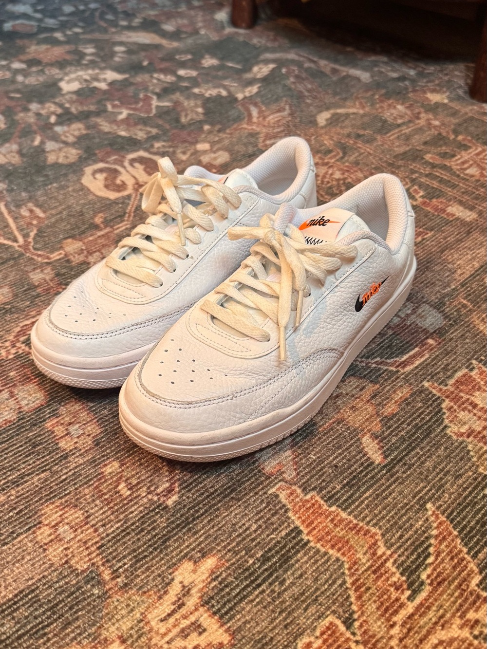 Nike White Low-Top Leather Sneakers